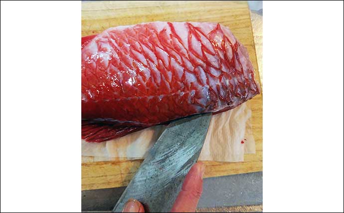 釣り人的「ゲスト魚」レシピ：オジサンの刺身〜柚子胡椒添え