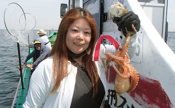 東京湾テンヤマダコ釣りで1.1kg頭に船中トップ5尾　基本の釣り方も解説