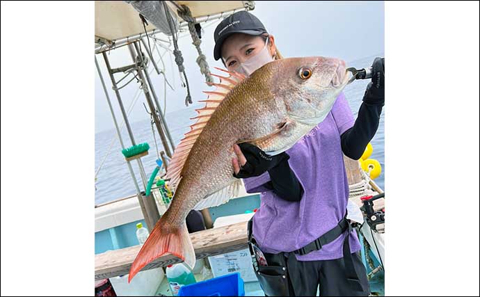 【福岡】沖のルアー最新釣果　タイラバで良型含み平均10尾とマダイ好調