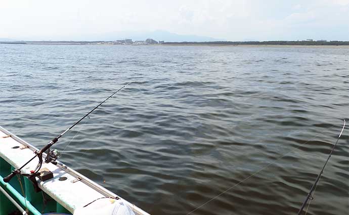 相模湾の船キス釣りで本命18尾　潮効いてる時は長い仕掛けが効果的？