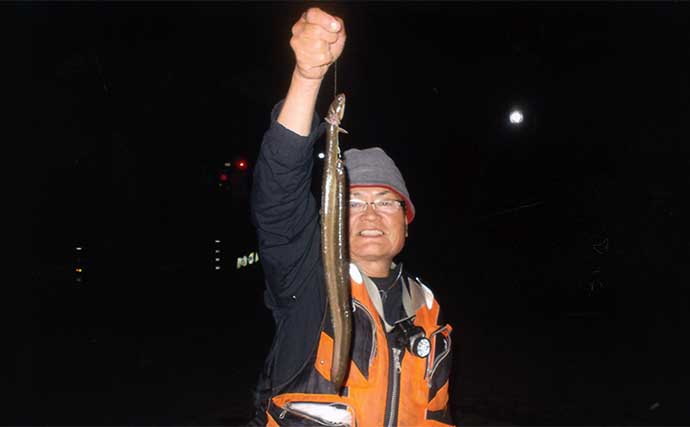 揖斐川でのウナギ釣りで45cm級ウナギ2尾　アオイソメエサにヒット