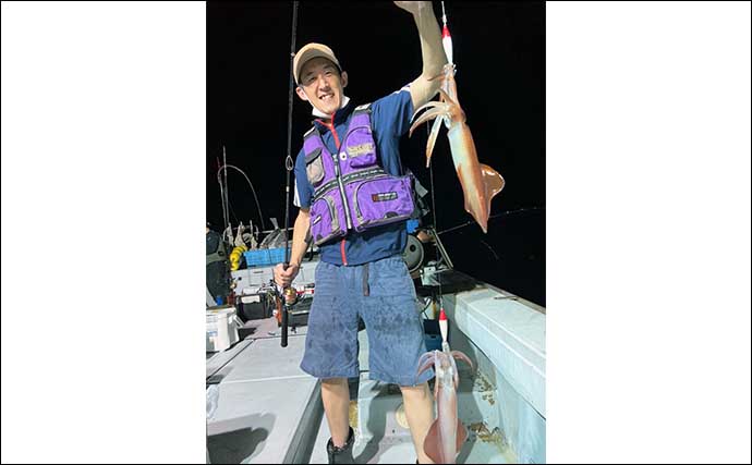 【響灘】沖釣り最新釣果　活きイカ泳がせて38kg大型アラ浮上