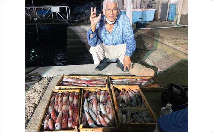 【長崎・佐賀】沖釣り最新釣果　夜焚きイカ釣りで良型が続々