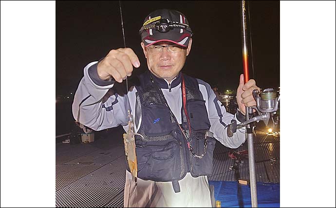 愛知での夜の二刀流釣りでアジ＆ヒイカ　サビキとウキ釣りでキャッチ