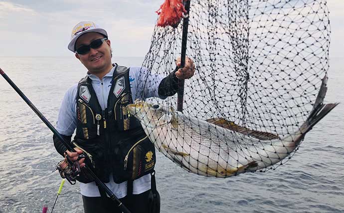 沖磯フカセ釣りで40cm超イサキ連打　最低でも37cmと大型が入れ食い