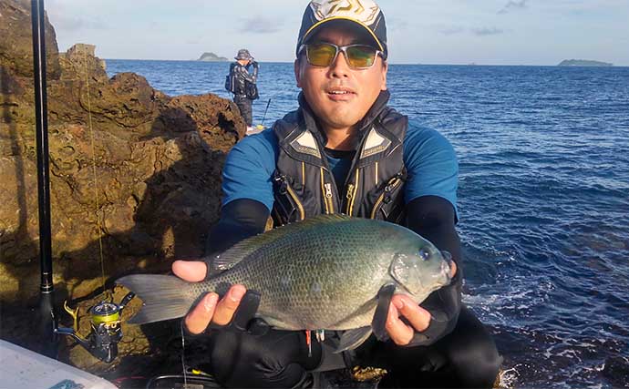 熊本の沖磯でルアー五目釣り満喫　オオモンハタにハガツオにヒラマサ