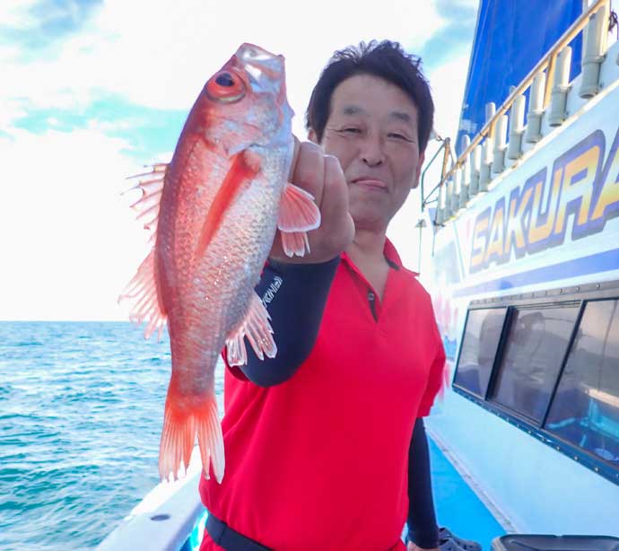 茨城・鹿島発のアカムツ釣りで32cm頭にトップ2尾　好ゲストにアラ