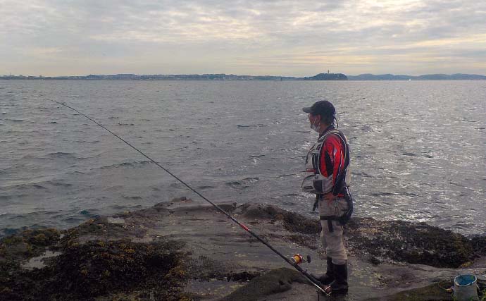 茅ヶ崎・沖磯での石物釣りで大型イシダイ無念のバラシ　2022年はアタリ年