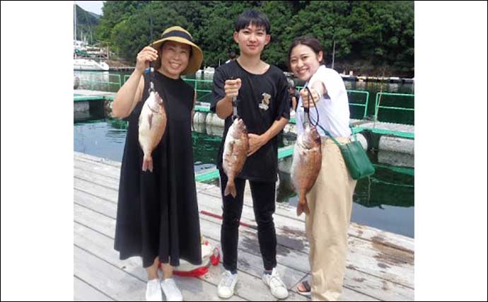 【三重・愛知】海上釣り堀＆カカリ釣り最新釣果　マダイ数釣りで笑顔