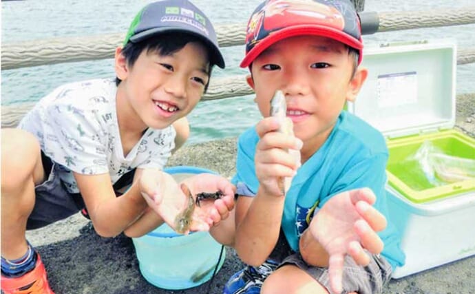 福岡・苅田港緑地公園で釣り初挑戦の子供たちがキス＆ハゼ好捕に笑顔