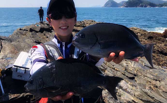 宮崎の沖磯でルアー＆フカセ釣り満喫　ゲストに高級魚「アカヤガラ」も