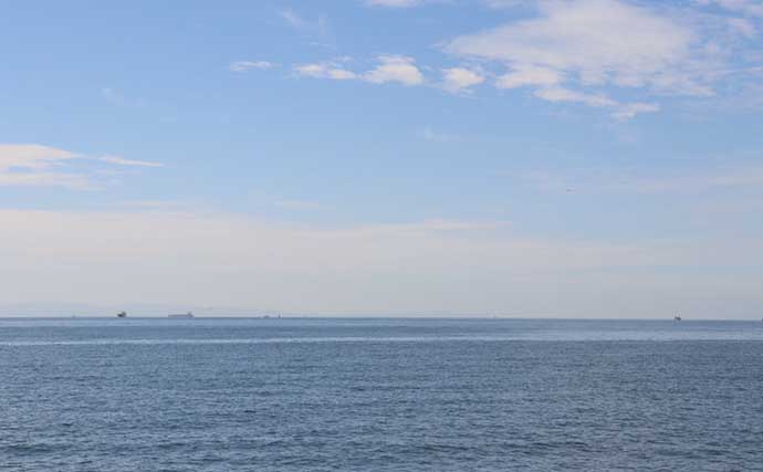 大阪湾人工島でのルアーゲームで67cmメジロ浮上　ボトム周辺でヒット