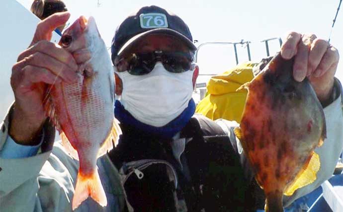 ウタセ五目釣りで小型マダイにへダイが連発　8魚種釣果に満足