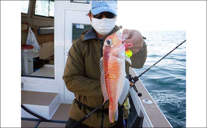 日本海タイラバ五目釣行で本命マダイにアマダイ　渋い時の裏技とは？