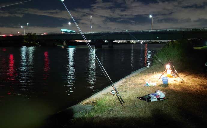 千葉・養老川でシーズン最後の『ウナギ釣り』　アタリ多数も本命1尾手中