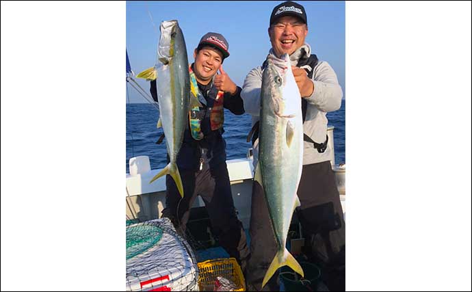 福岡での落とし込み釣りで92cmヒラマサ浮上　70cm大ダイも顔出し