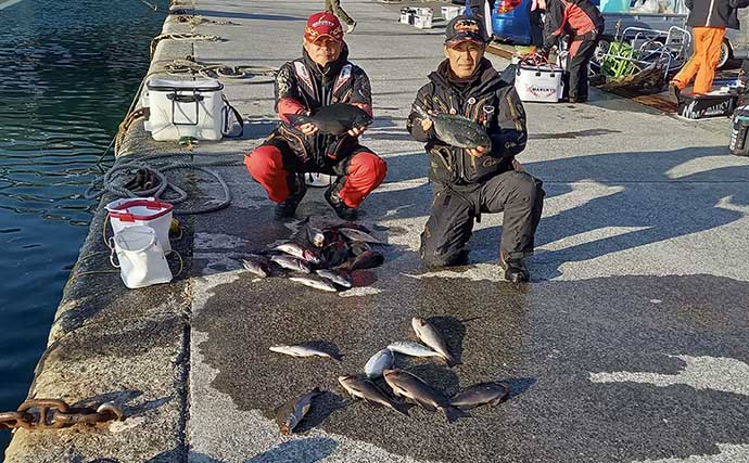 南伊豆の磯フカセ釣りで良型グレ連打にシマアジ手中　冬への移行期の攻略法とは？
