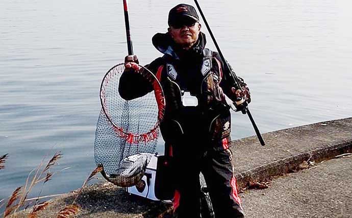 波止フカセ釣りで40cm級の寒チヌ4匹【大阪】 2月にも期待持てる結果に