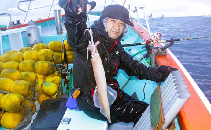 常磐沖でヤリイカ釣りシーズン開幕【茨城・丸天丸】今後の本格化に期待