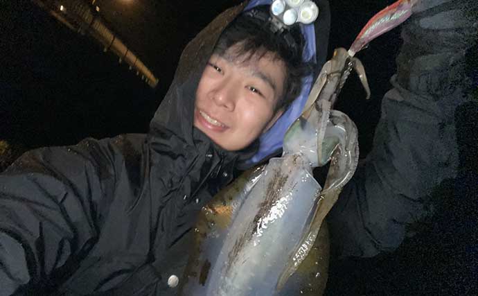真冬のエギング釣行でアオリイカ3尾【熊本・上天草】 厳寒期の場所選びのコツとは？