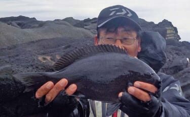 磯フカセ釣りで33cm頭に口太メジナ3尾【神奈川・城ヶ島】 大サラシに…