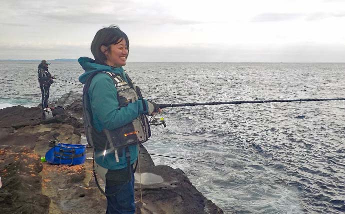 磯フカセ釣りで33cm頭に口太メジナ3尾【神奈川・城ヶ島】 大サラシに苦戦