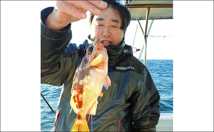 オキメバル釣りで35cm頭にトップ16尾【茨城・釣友丸】サバの短冊にヒット