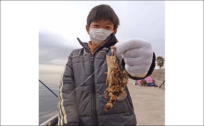 護岸からの投げ釣りでタケノコメバルにクジメ【伊勢湾】周囲でカレイも顔出し