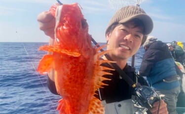 石花海の絶品『鬼カサゴ』釣りは魅力満載【とびしま丸】エサと仕掛けの調整…