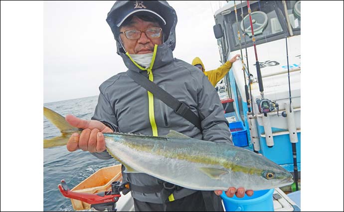 落とし込み釣りでブリ族キャッチ【大分・釣吉丸】ベイトは関アジ