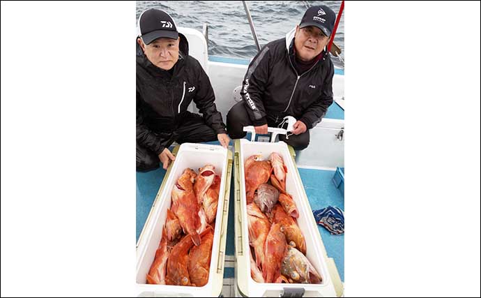 【釣果速報】福岡の船でのエサ釣りで美味な良型「チカメキントキ」が好調