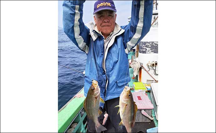 【釣果速報】福岡の船でのエサ釣りで美味な良型「チカメキントキ」が好調