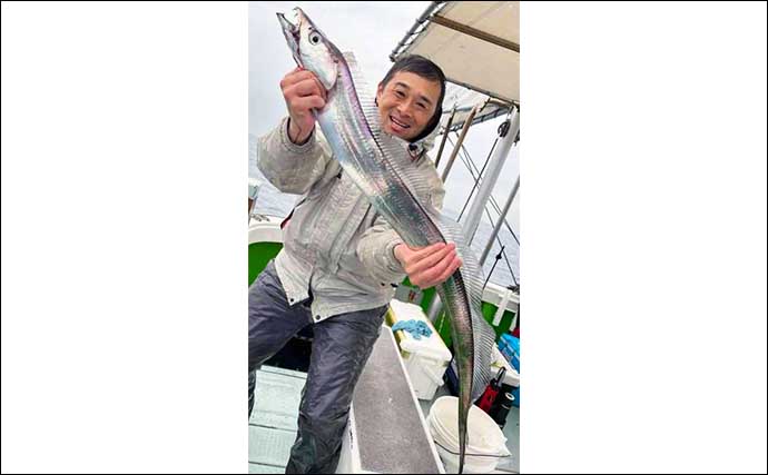【釣果速報】テンヤタチウオ釣りで指幅7本級を筆頭に釣れる日20尾（大分・熊本）