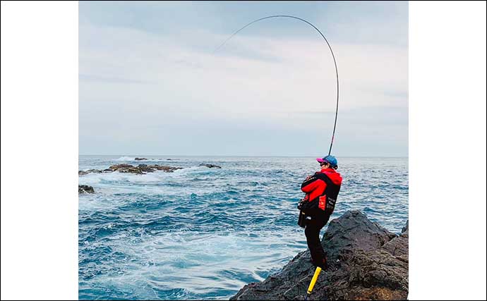 沖磯フカセ釣りで44cmオナガクロ（グレ）キャッチ【大分】潮流れ始めると連発