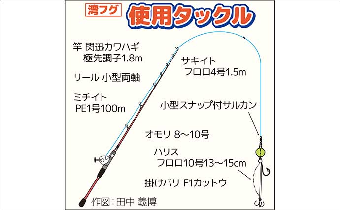 東京湾フグ船でショウサイフグ２桁釣果【吉野屋】速い潮流への対策とは？