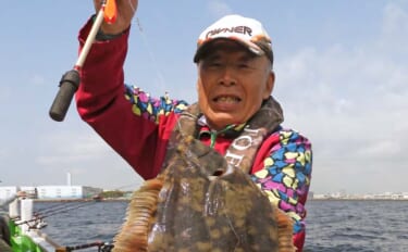 東京湾の船カレイ釣りで47cm頭に大型マコガレイが連続ヒット【神奈川・…