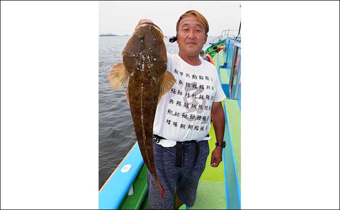 東京湾マゴチ釣りで60cm超え頭にトップ2ケタ釣果【一之瀬丸】照りゴチシーズン間近