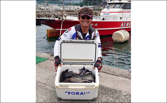 磯フカセ釣りで40cm級尾長グロ（グレ）含み1投1尾の入れ食い堪能【山口・蓋井島】