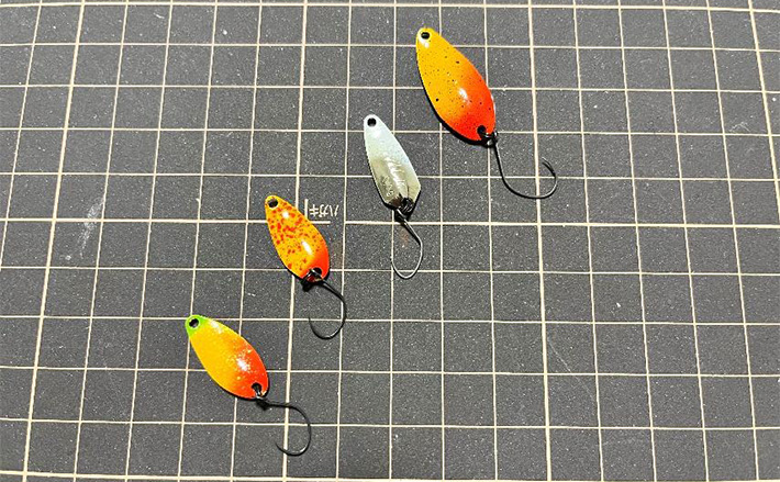 スプーンルアー自塗りの手順を解説 エリアトラウト実釣ではニジマスが
