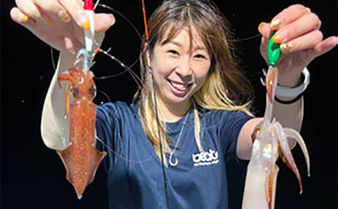関西エリアの【船釣り特選釣果】日本海イカメタル釣行でシロイカ14匹
