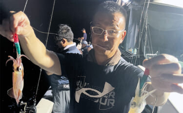 関西エリアの【船釣り特選釣果】 イカメタルで釣る人シロイカ80匹超え