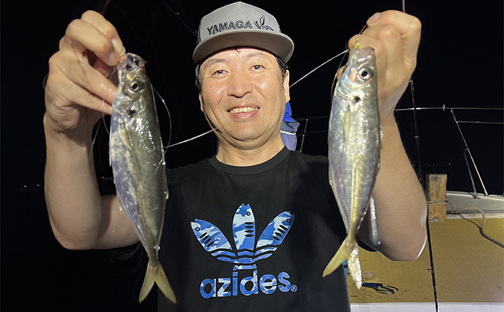 伊万里湾バチコンアジング釣行で32cm良型アジをキャッチ【佐賀・きずなまりん】