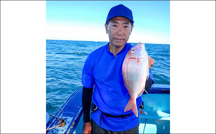 外房のコマセ釣りで36cm頭に釣る人ハナダイ35尾と快釣【千葉・直栄丸】