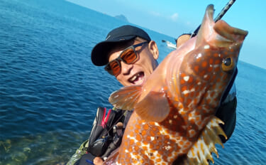 沖磯でのルアーロックフィッシュ釣行で30cm級キジハタが連発【長崎】