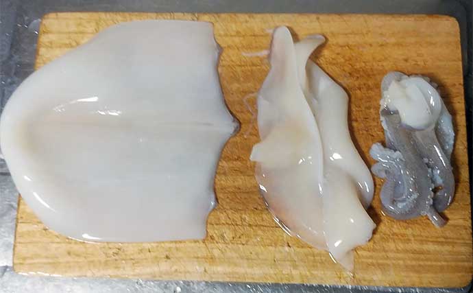 釣ったミズイカ（アオリイカ）の「炙り」レシピ　薄い塩水に10分漬けるのがキモ