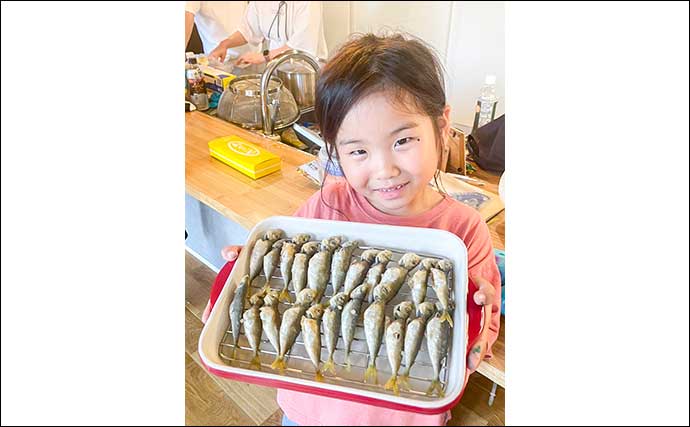 堤防サビキ釣りで小アジ登場に子供夢中【福井・常神漁港】唐揚げに舌鼓