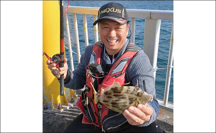 脇田海釣り桟橋でのカワハギ釣りで良型の肝パンをキャッチ【北九州】