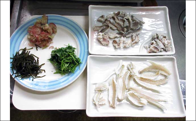 投げ釣りの釣魚と季節野菜のマリネレシピ　 残った刺身も美味しく変身