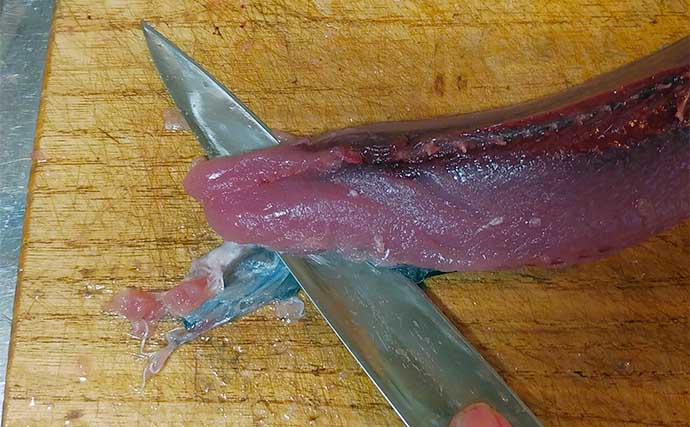 釣魚で作る「ご飯のお供」レシピ：スマガツオのニンニクじょう油漬け