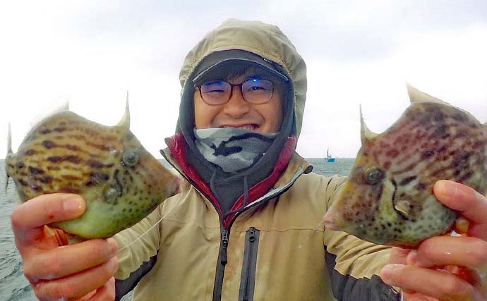 東京湾の船カワハギ釣りで釣る人26尾【神奈川・一之瀬丸】腕の差が出る状況か